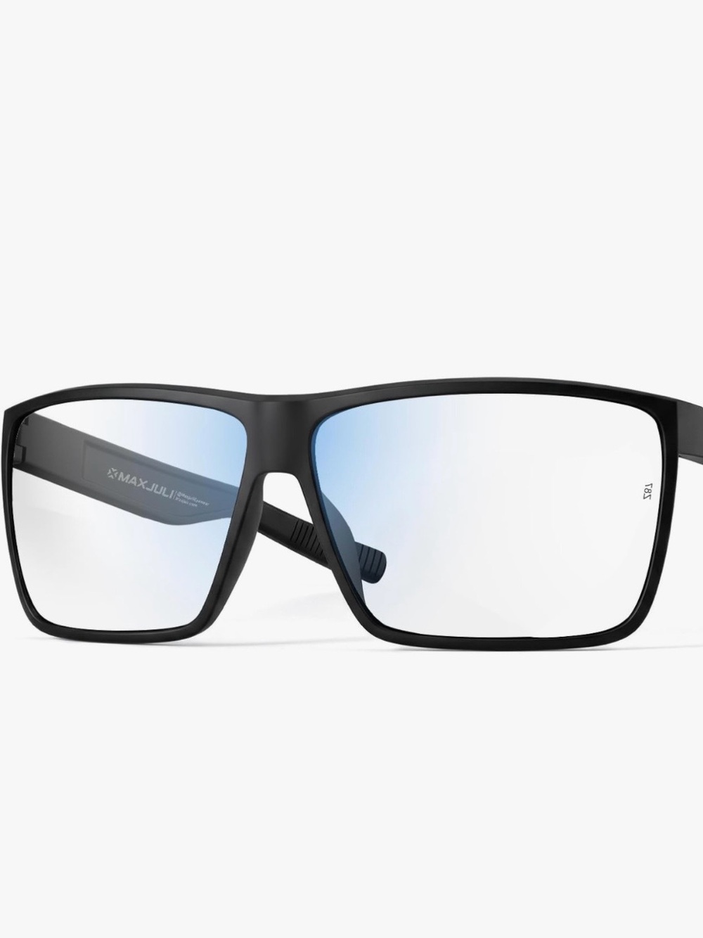 MAXJULI XL Blue Light Blocking Glasses Black 148mm NWT